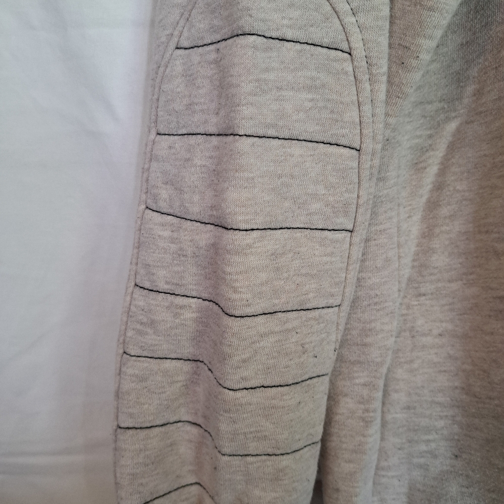 Light Gray and Black Large Bethesda Zip Up Hooded Sweatshirt - Picture 7 of 7